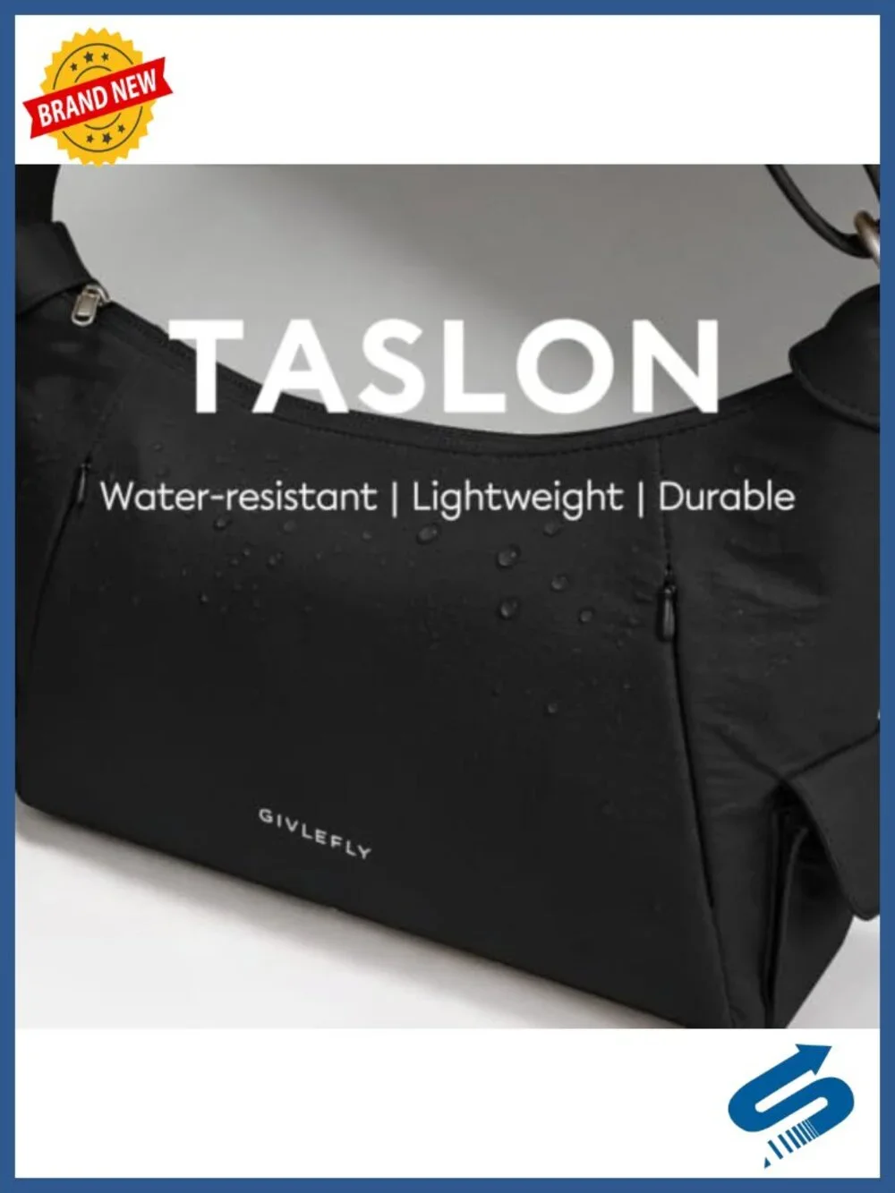 Nylon Hobo Bag with Multi-Pocket Organization, Adjustable Strap